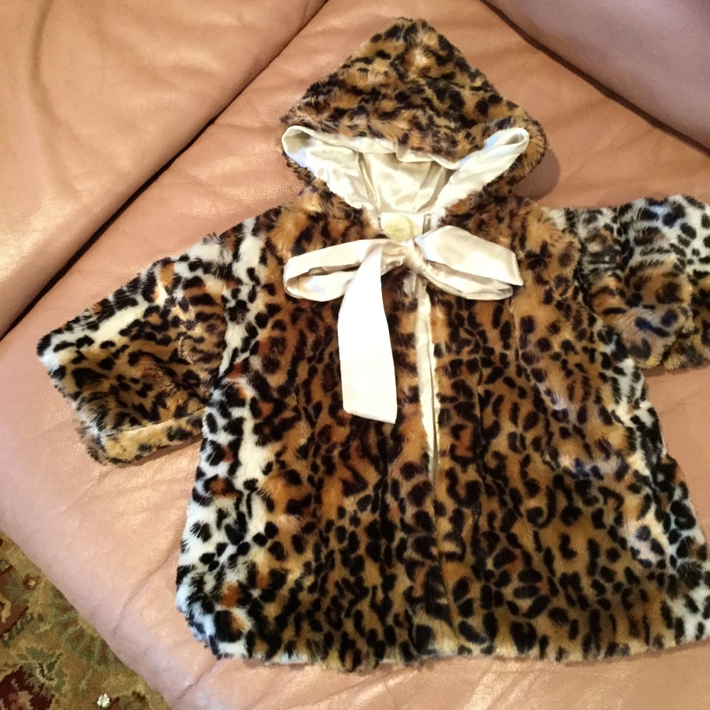 Marlo Lorenz Baby Thro Leopard Print Hooded Jacket